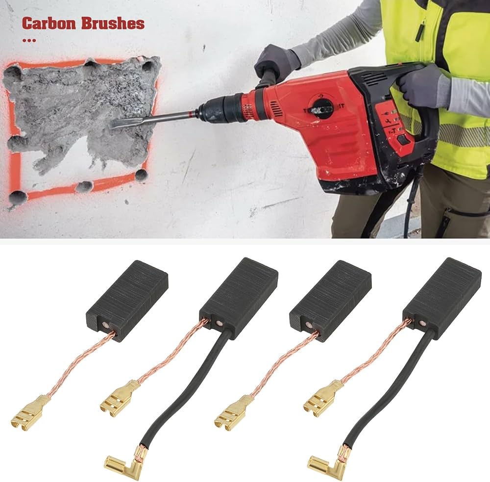 EMagTech 2 Paires Balais De Charbon Pour Perceuse Hilti TE 74 75 76 - Avec Arrêt Automatique
