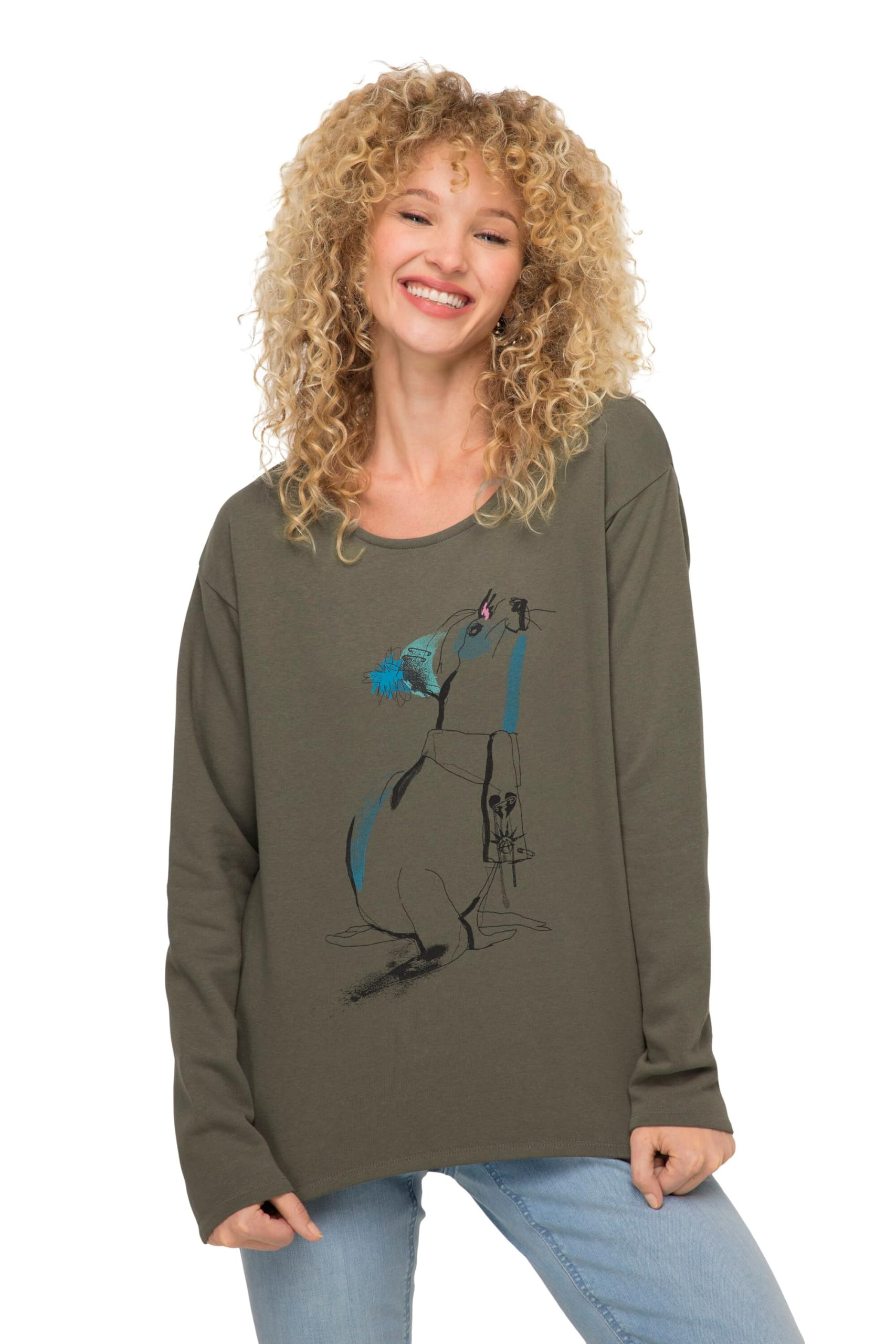 Laurasøn Sweatshirt, Robben-Print, Rundhals, Langarm 822757