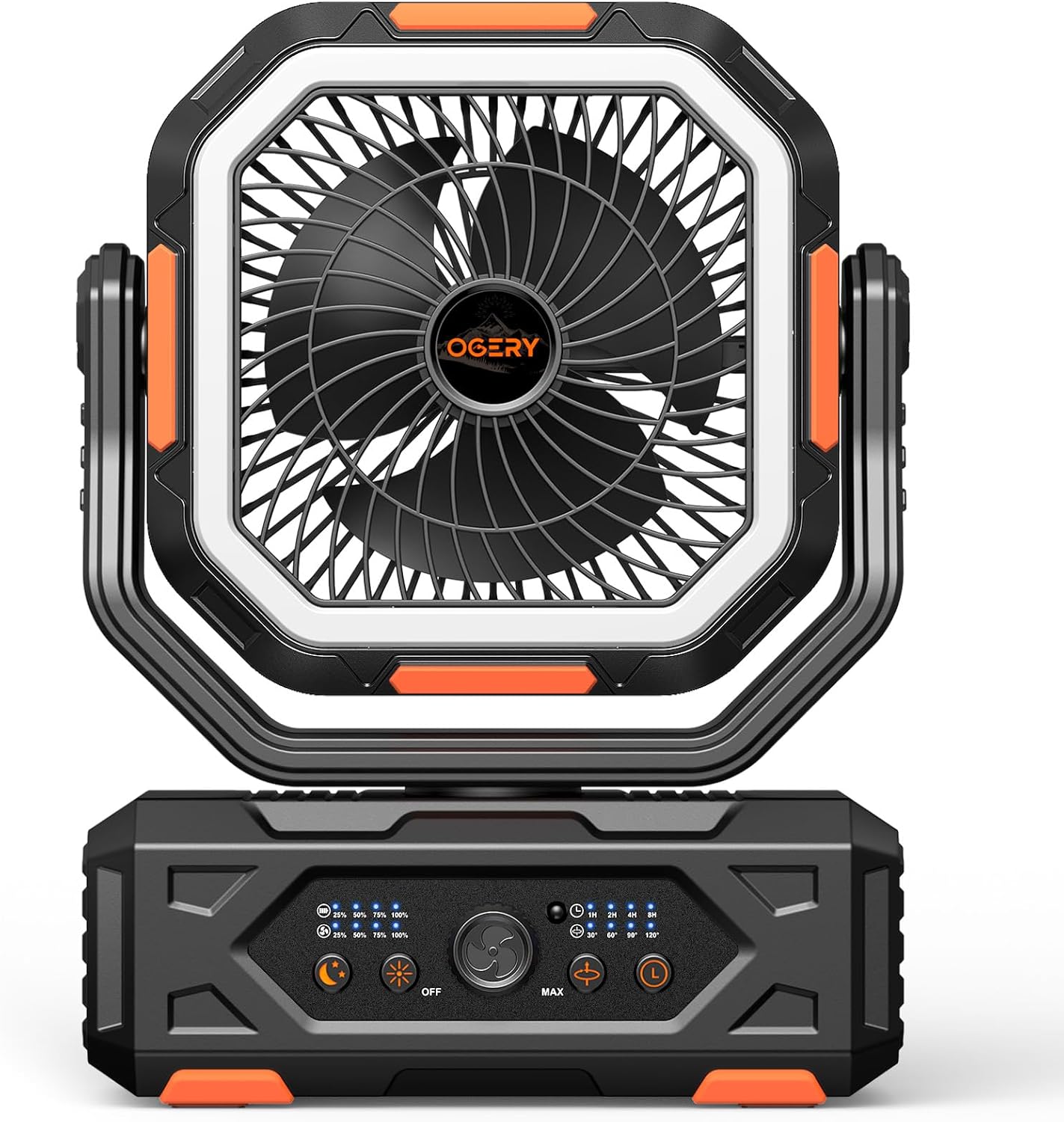 OGERY F11 Camping Fan, LED Lanterns for Power Outages, Strong Wind, Fast Charging for Tent, Travel, Bedroom, Camping Essentials, Stepless Speed Control