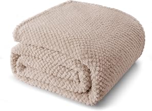 Whale Flotilla Fleece Blanket 150 x 200 cm, Sofa Throw, Cozy Warm and Soft Microfibre Blanket, Camel