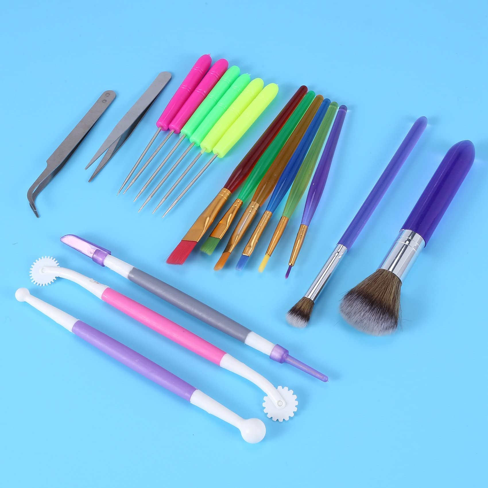 Kit De 14 Outils De Décoration Pour Gâteaux Et Biscuits - Pincettes, Brosses, Aiguilles En Inox - 4