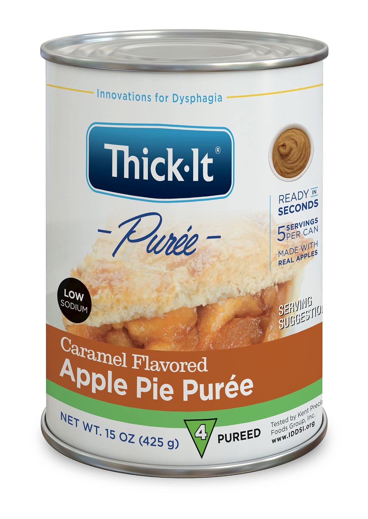 Thick-It Purees Caramel Flavored Apple Pie, 15 oz Can, Single