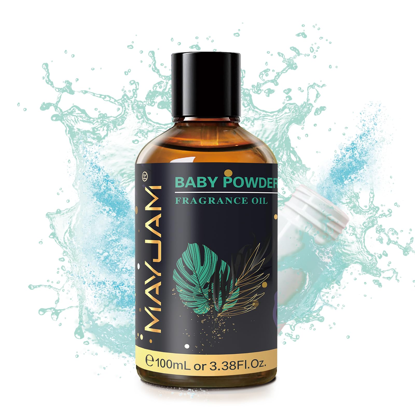 MAYJAM Olio Essenziale di Polvere per Bambini 100ml, Olio Di Fragranza Premium Per Diffusori di Olio Essenziali, Aromaterapia, Casa, Bruciatore Di Olio