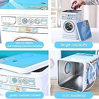 Vista 5 de Lavadora de gran capacidad para modelado de detergente en polvo con ventana de perspectiva, caja de almacenamiento multifuncional para aperitivos