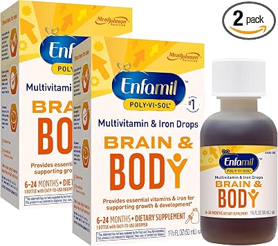Enfamil Poly-Vi-Sol Liquid Multivitamin Supplement for babies & toddler 50ML, 2CT