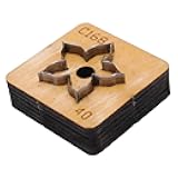 GLOGLOW Flower Leather Cutting Die, Solid Wood Base for Precise DIY Crafting, Keychains and Home Decor Leather Tools (40mm)