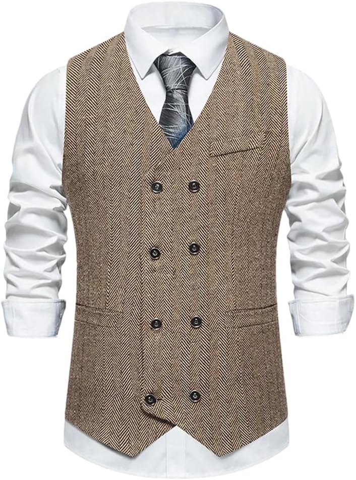Dvbfufv Autumn Men's Suit Vest Men's Luxury Wedding Traveling Suit Vest Top