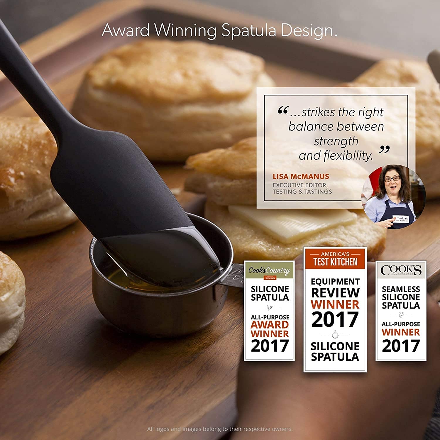 DI ORO Seamless Series 4-Piece Silicone Spatula Set - 600degF Heat-Resistant Rubber Spatulas - Pro-Grade Kitchen Utensil Set - LFGB Certified and BPA Free Silicone - For Cooking and Baking (Black) - Image 4