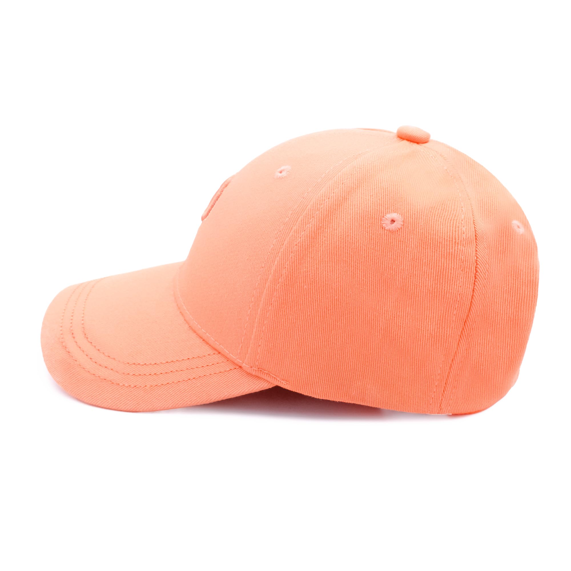 VRITRAZ A Unisex C Letter Baseball Cap Comfortable Adjustable Sports Caps | Caps for Men & Women, Kids, Boy, Girl (Orange) Pack of 1 3