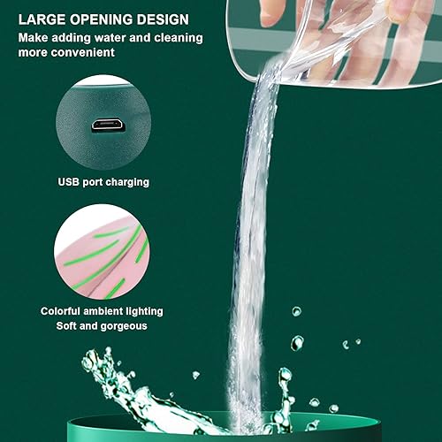 Miniatura 2 de Humidificador de aire de 6.8 fl oz, difusor de aromaterapia con carga USB, luz de escritorio, mini fabricante de niebla para el hogar, bebé,