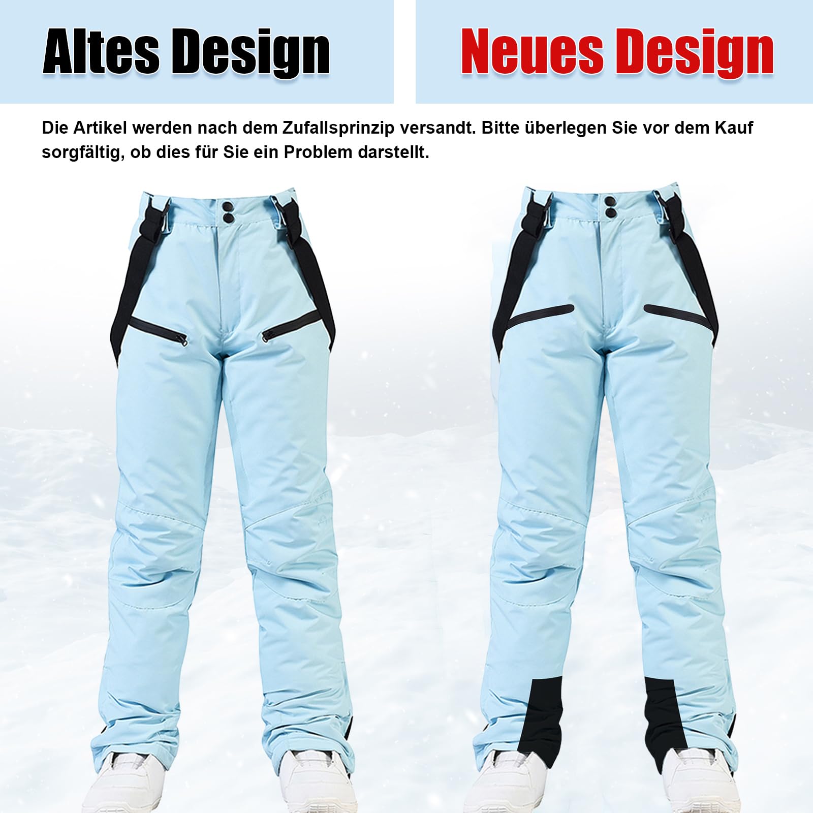 HOUZONIY Pantalones de esquí para mujer, pantalones térmicos de snowboard, pantalones de exterior para mujer, cintura ajustable, con tirantes extraíbles, ropa de esquí
