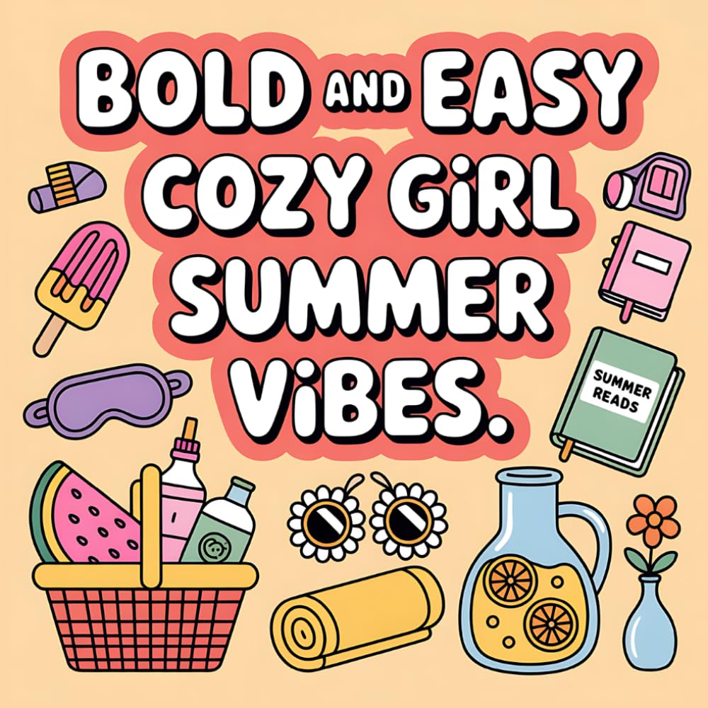 Cozy Girl Summer Vibes Coloring Book: A Cute and Relaxing Summer Coloring Book for Girls with Cozy Aesthetic Vibes