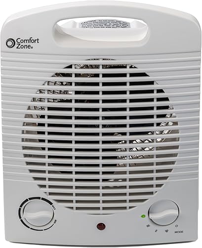 Miniatura 2 de Comfort Zone Calentador eléctrico portátil para espacios interiores forzado por ventilador, termostato ajustable, sensor de sobrecalentamiento,