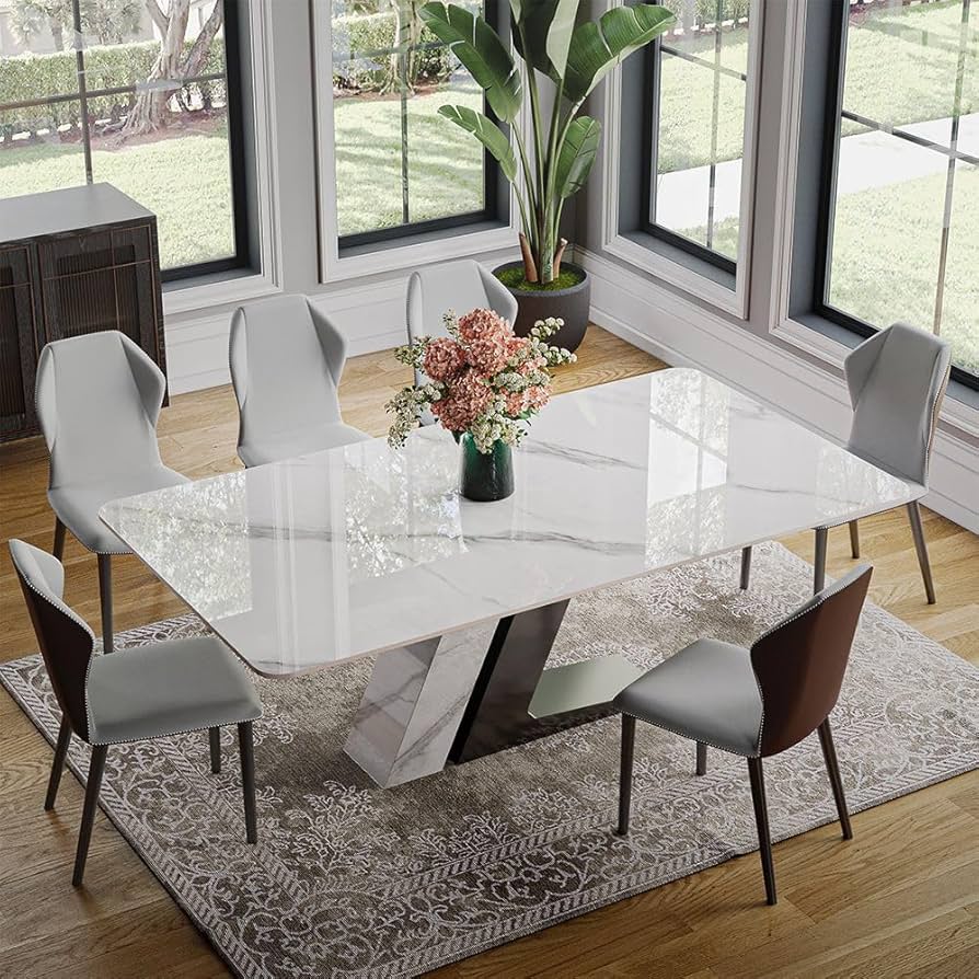 Amazon.com: POVISON Modern Minimalist Z-Shape Dining Table