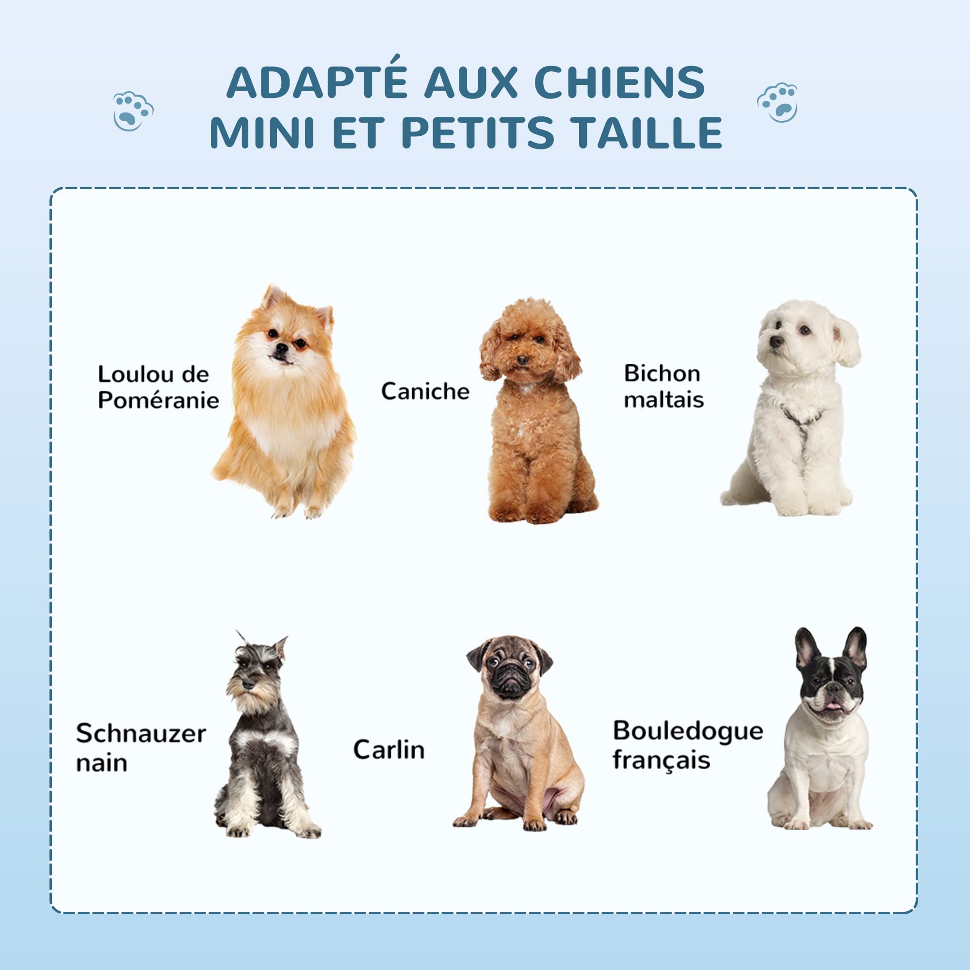 PawHut Cage pour Chien Pliable en Fil métallique avec Plateau Amovible, 1 Porte avec Serrure - 61 x 43 x 50 cm Blanc