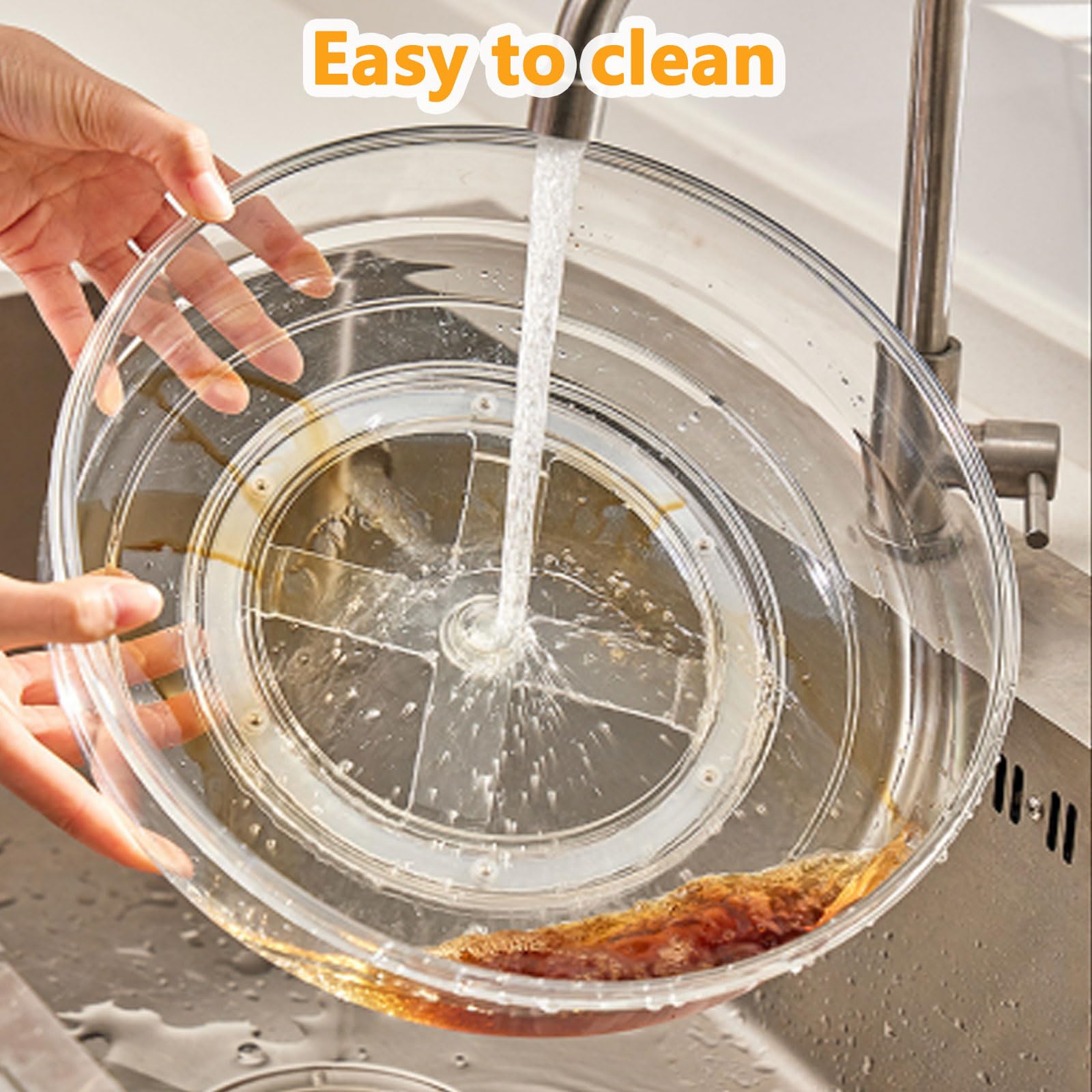 TUFA Lazy Susan 2 stuks 360° draaibaar dienblad, ronde kruidenhouder, kastorganizer met draaiplateau voor koelkast, kast, keuken, badkamer (27 23,5 cm