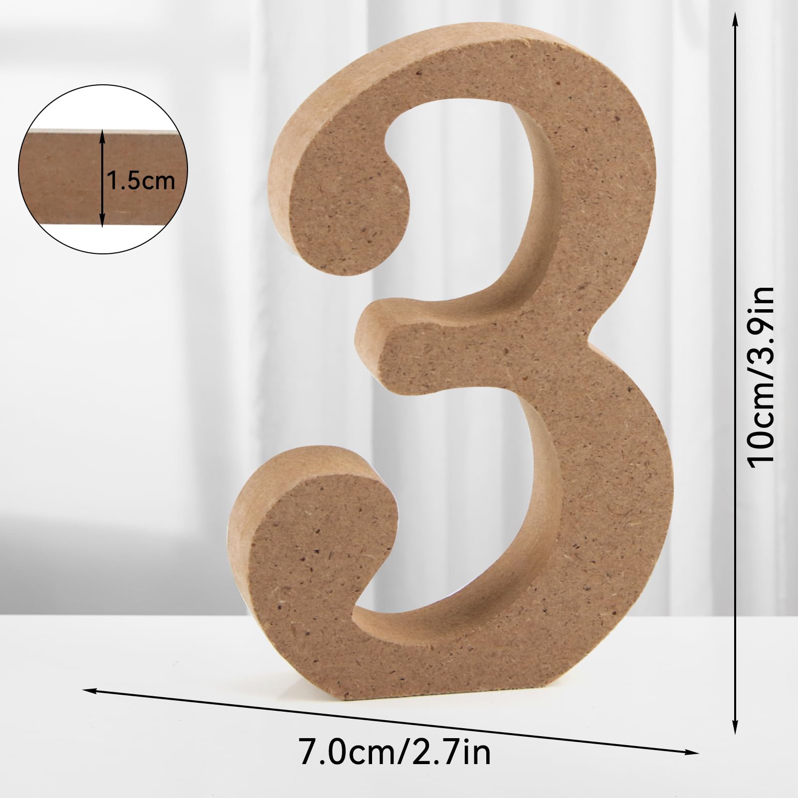 Taozoey Standing Wooden Letters, Wooden Letters for Crafts, DIY Letter, Home Lettering, Untreated Decorations for Home Wall - Image 2