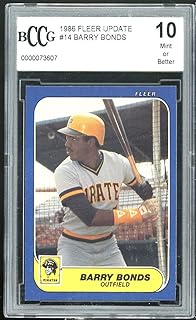 1986 Fleer Update #U-14 Barry Bonds Rookie Card BGS BCCG 10 Mint+ - Baseball Slabbed Rookie Cards