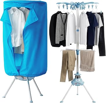 1500W Heated Clothes Airer 10kg 2 Tier Electric Drying Rack Foldable Cover | Electric Laundry Drying Rack stainless steel frame with timer heat protection foldable design for indoor clothes bedding