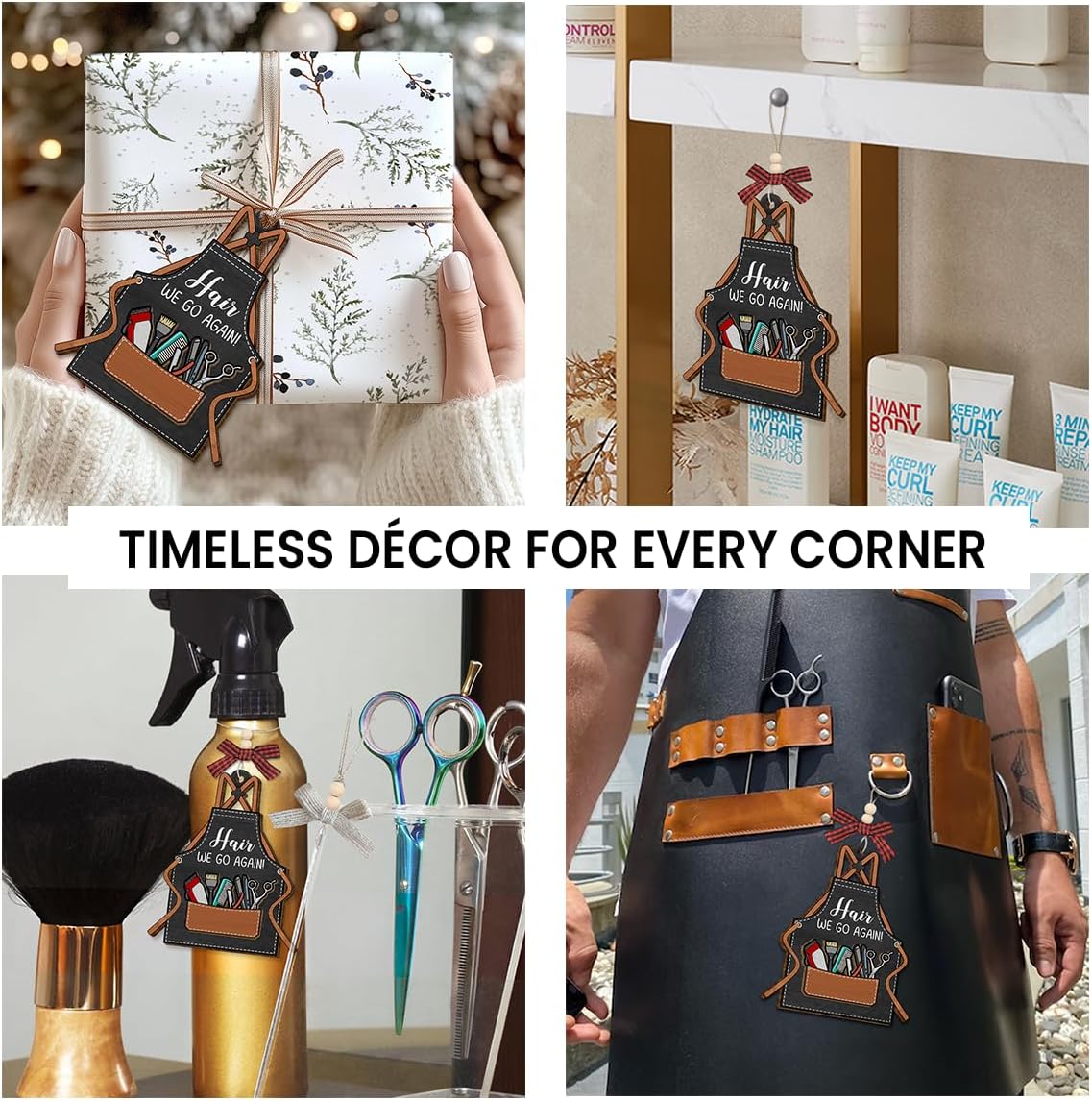 Hairstylist Christmas Ornament 2025 - Hair Ornaments for Women, Funny Christmas Ornaments for Tree Decor, Unique Barber Gifts for Men, Cosmetology Gifts for Salon Owner Hairdresser and Beautician - Image 4