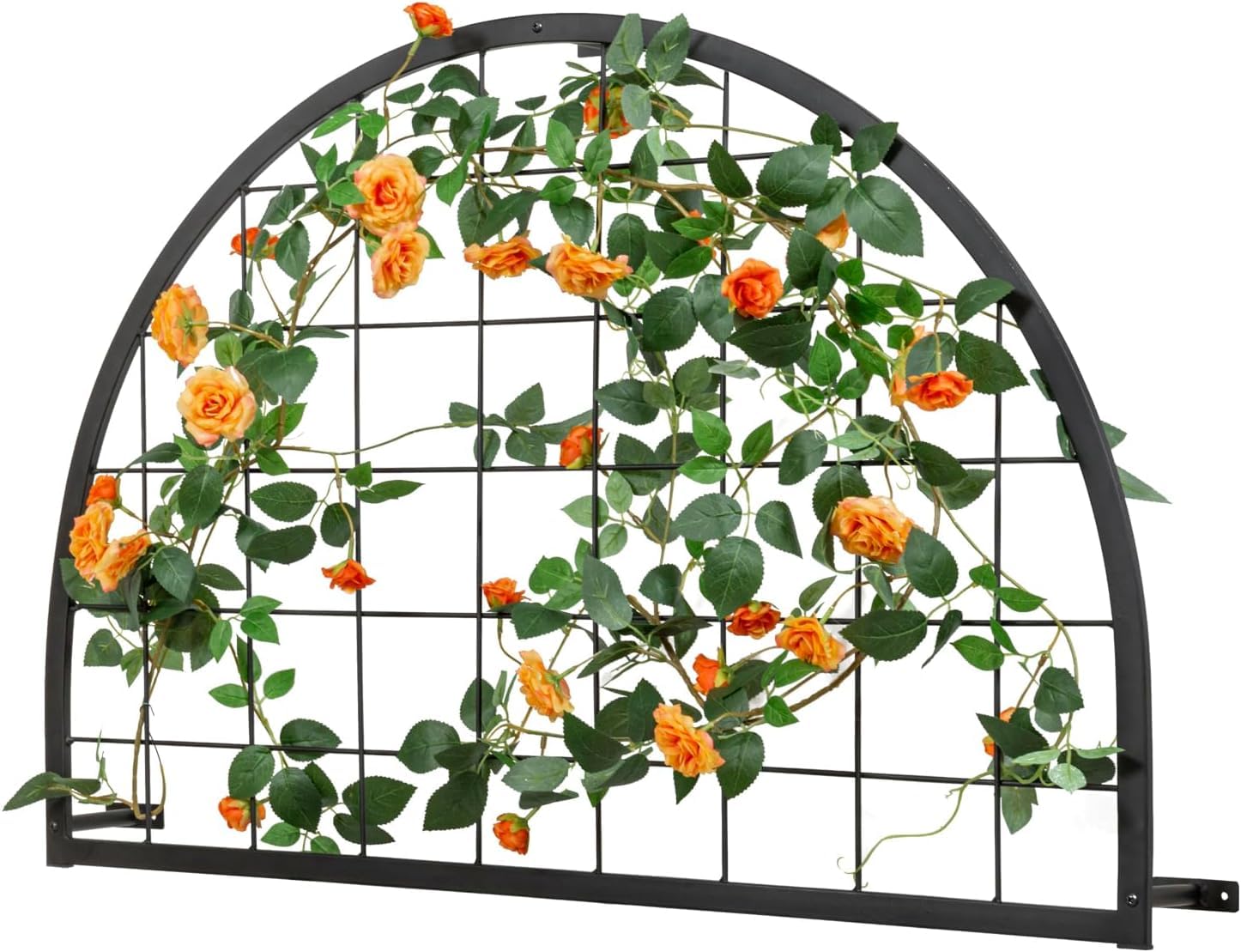 58104 Wall Mounted Garden Trellis, Arch Shape Garden Support Trellis for Plants and Farm Crops, Indoor Wall Hanging Support, Money Plant and Climbers - Black-image-43