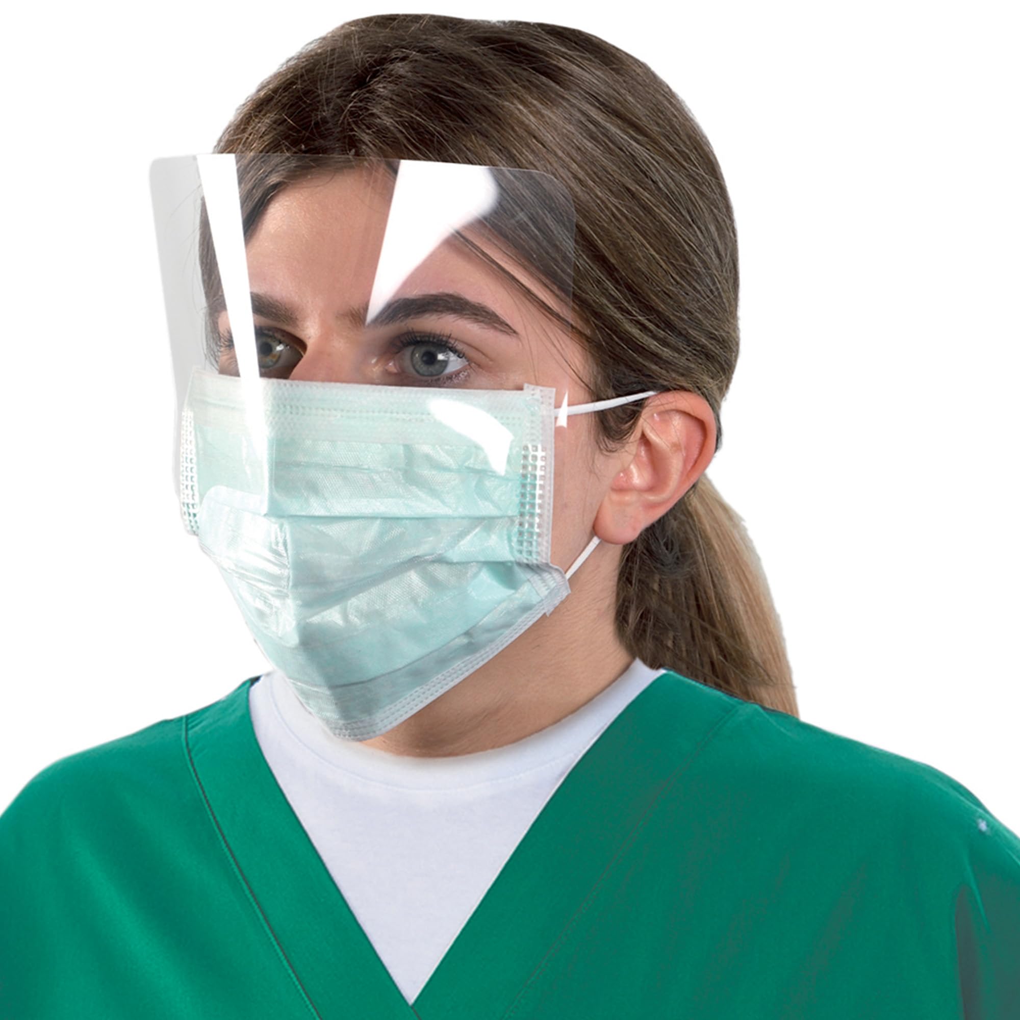Mediberg 12MUS5A4VISM Maske mit Wrap-around-Visier und Ear Loops (50-er Pack)
