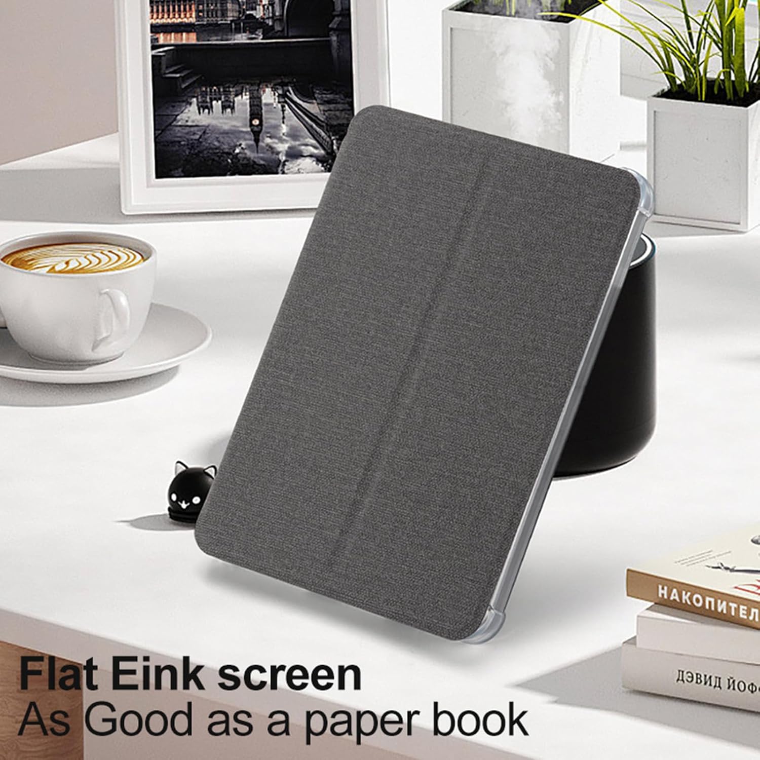 Dpofirs E Book Reader, 6" HD Ink Display, Compact & Lightweight Ebook Reader, 4GB + 64GB, 2500mAh, Bluetooth (White)