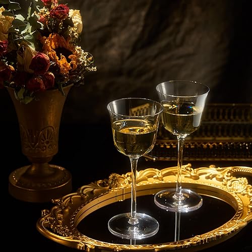 Miniatura 4 de Juego de 2 copas vintage Crystal Nick & NoraWine Coupé - Brillo transparente - Cócteles, vino, whisky, ginebra, copa de cóctel - Vidrio soplado a