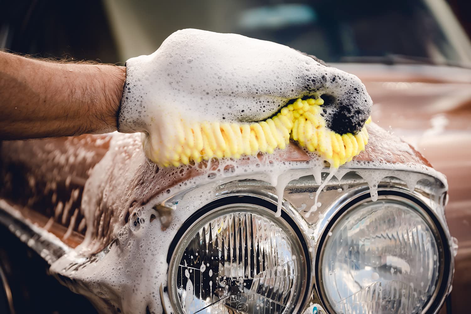 detailmate Meguiars - Set de lavado y cuidado para el coche Meguiars: cubo de lavado 5GAL + champú Wash & Wax 1420 ml + cera de cerámica híbrida 768 ml + herramienta de lavado de cubo Grit Guard