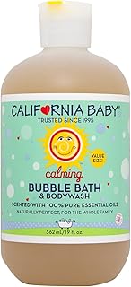 California Baby Calming Bubble Bath - Calming Scent of Lavender & Clary Sage Essential Oils, Perfect Before Bedtime, 100% Plant-Based - USDA Certified, Calming, 19 oz