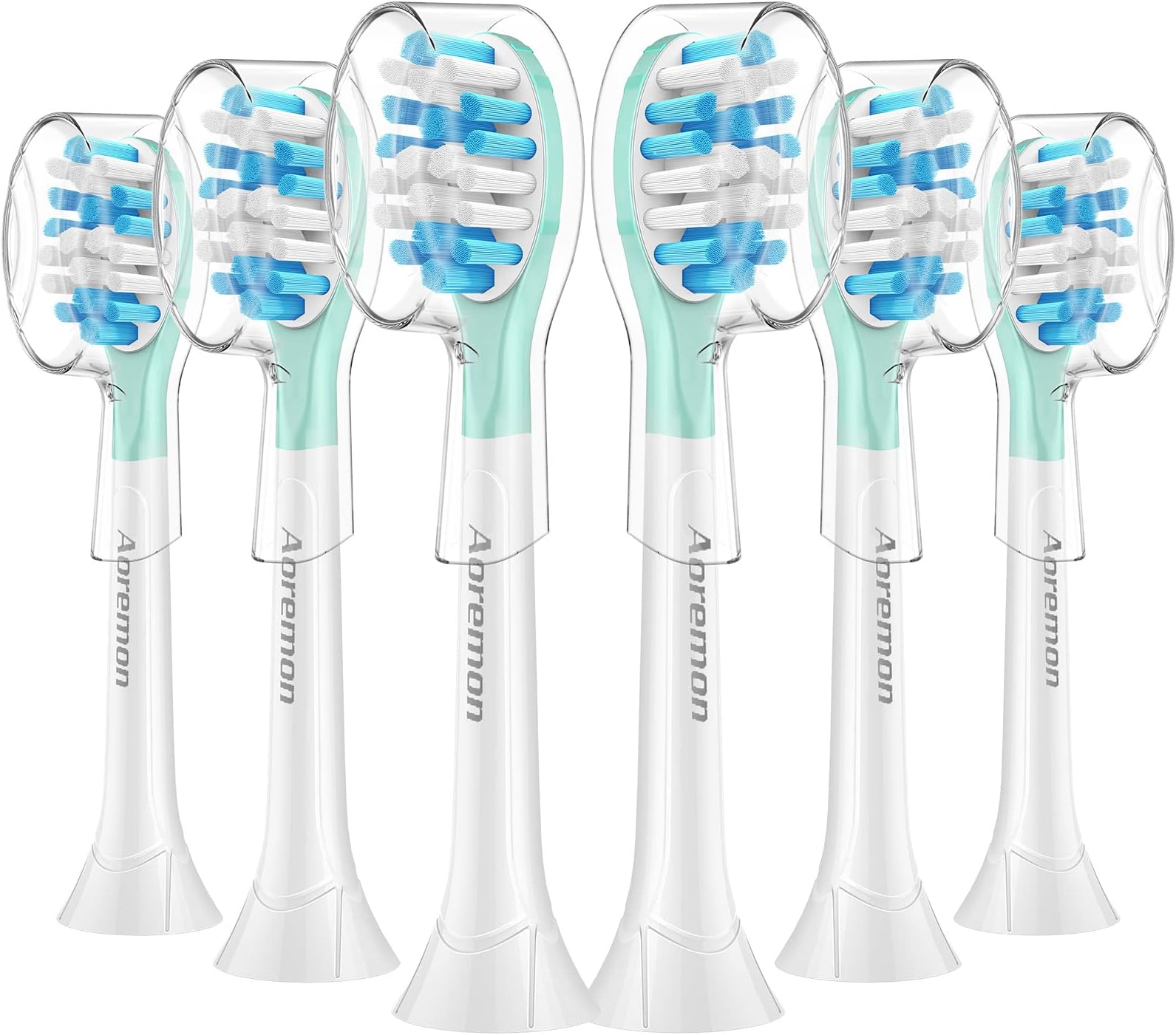 Replacement Toothbrush Heads for Philips Sonicare C3 Premium Plaque Control HX9044/65 G3 Gum Care HX9054/65 W3 4100 5100 6100 7500 C1 C2 Flexcare Diamondclean HealthyWhite, 6 Count, White