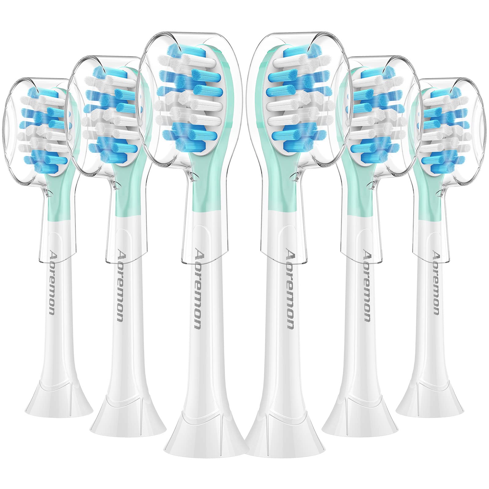 Aoremon Replacement Toothbrush Heads for Philips Sonicare C3 6 Count White