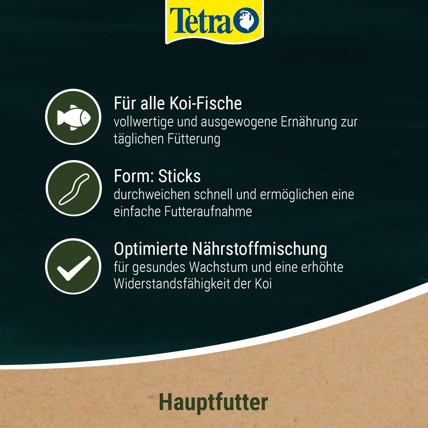 Tetra Pond Koi Sticks - Koi-Futter für farbenprächtige Fische und eine verbesserte Wasserqualität, 50 L Sack
