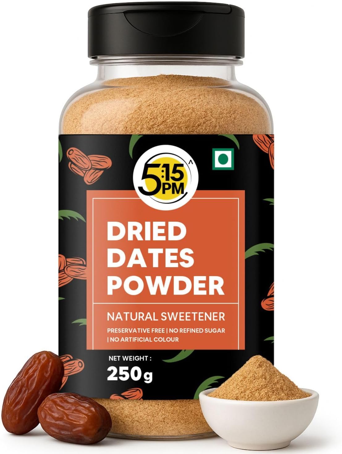 5:15PM Dried Dates Powder For Baby 250g (Kharik/Khajur) | Dry Dates powder For BabyI No Added Sugar | Sugar Substitute, Date sugar