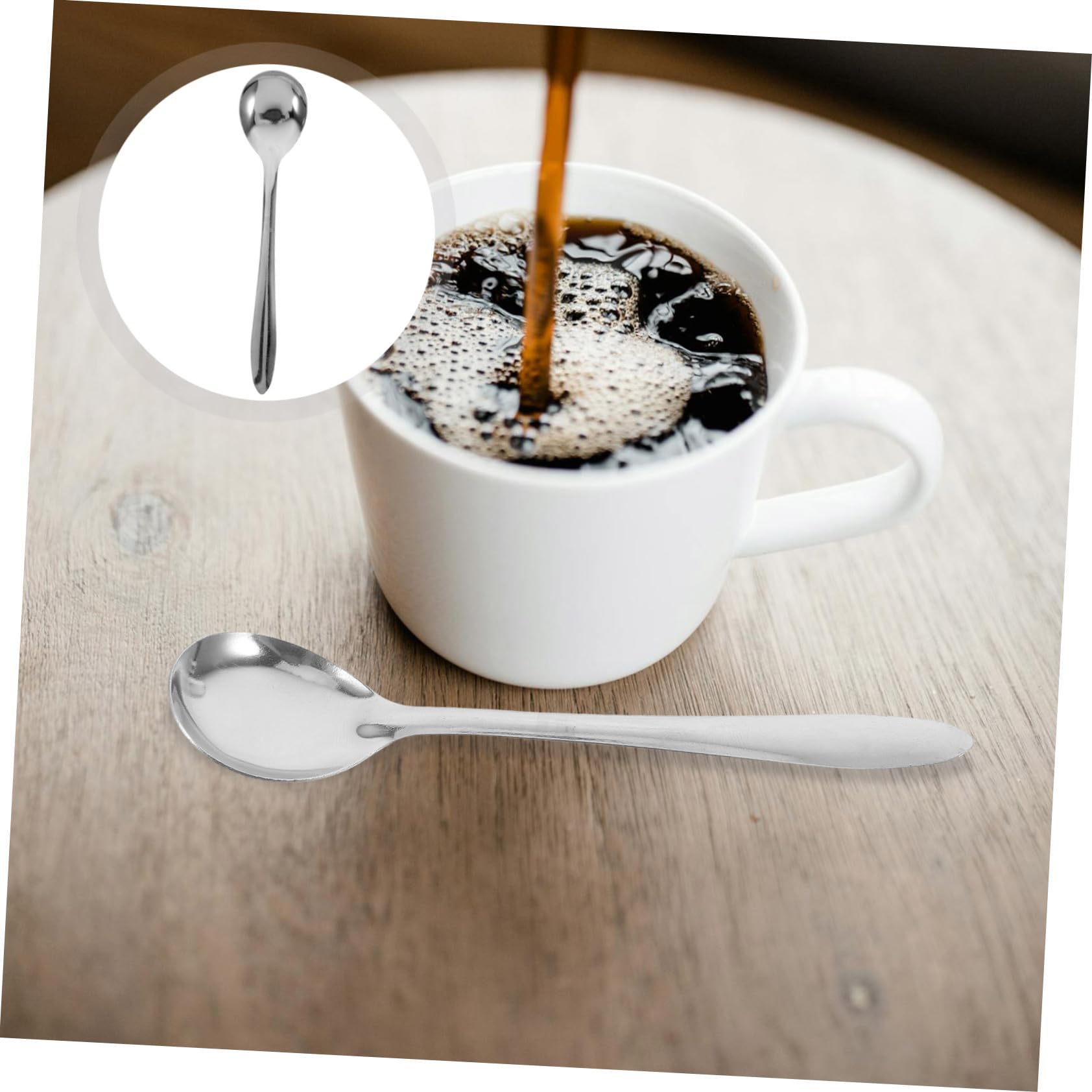 Cabilock 100 pièces Cuillères Café Inox Mini Cuillères Mélange Dessert Service Inox pour Thé et Café Vaisselle Professionnelle Lave-vaisselle