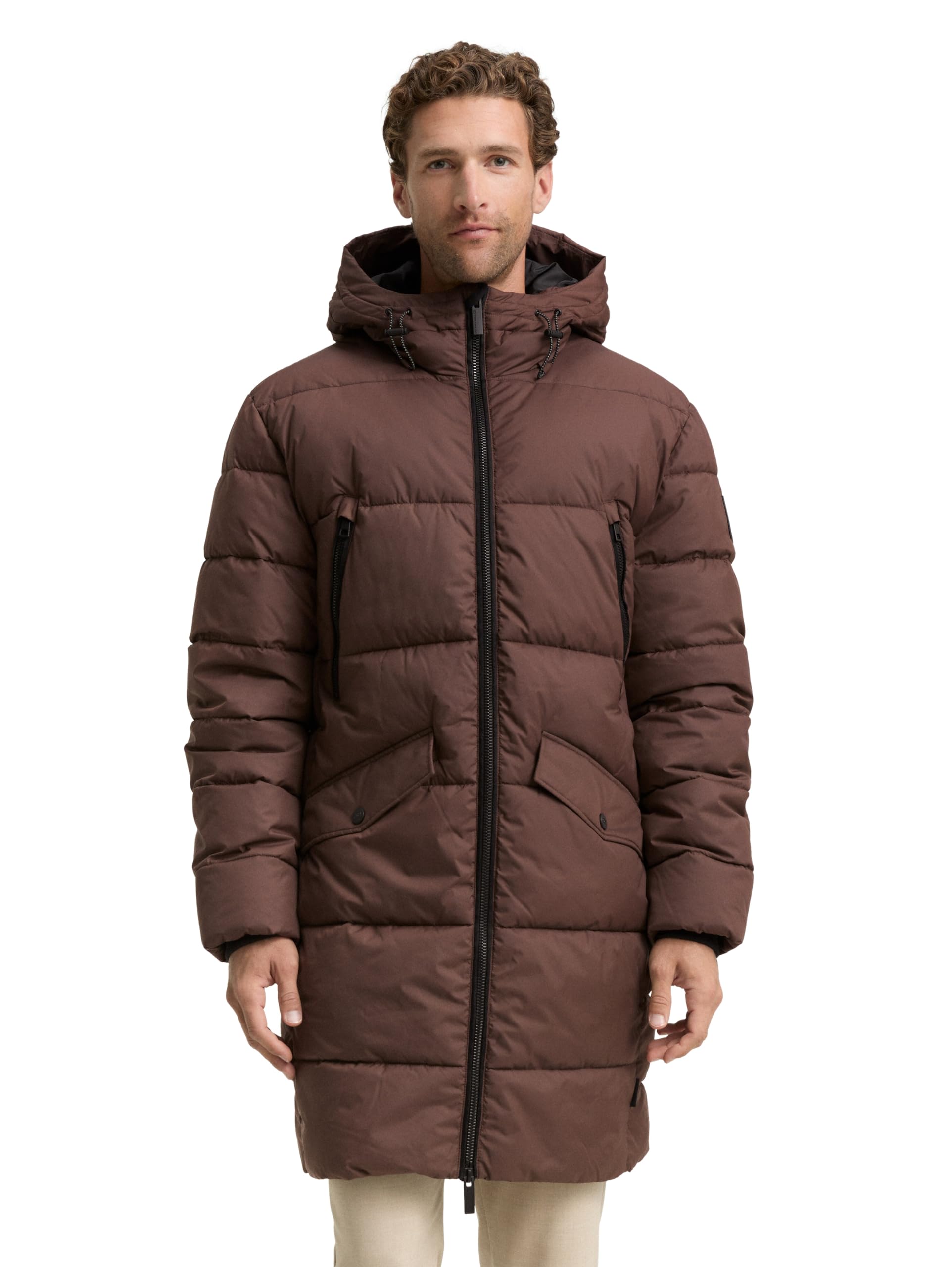 TOM TAILOR Herren 1047209 Puffer Parka mit Kapuze