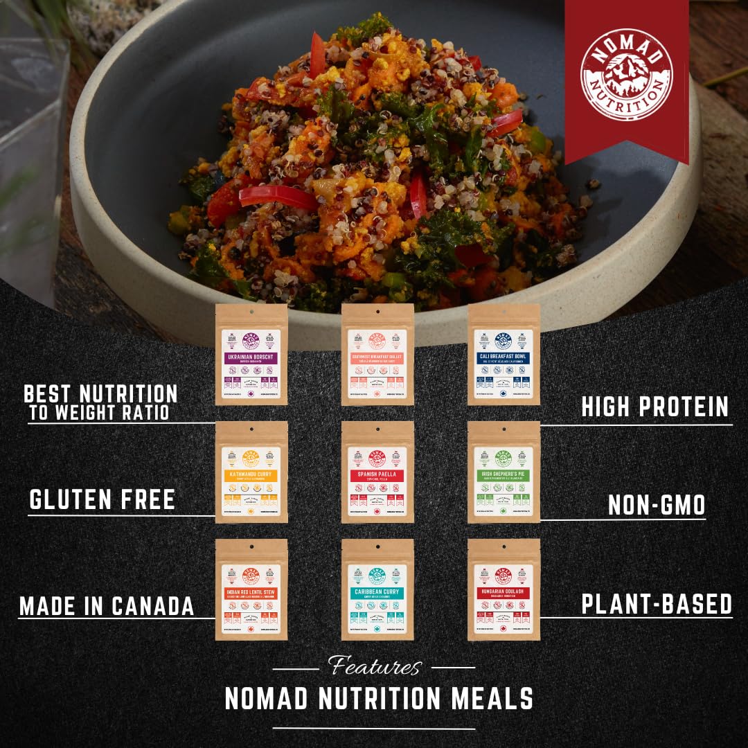 ダイエットフード Nomad Nomad Nutrition Sampler Pack | 9 Freeze-Dried Meals: Hungarian