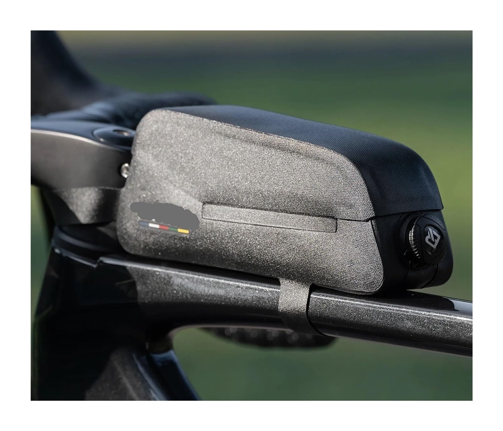 Borsa for tubo superiore e inferiore impermeabile for bicicletta da 1 pezzo | Conserva il telefono e piccoli oggetti for il ciclismo all'aperto.(Black-0.9L)
