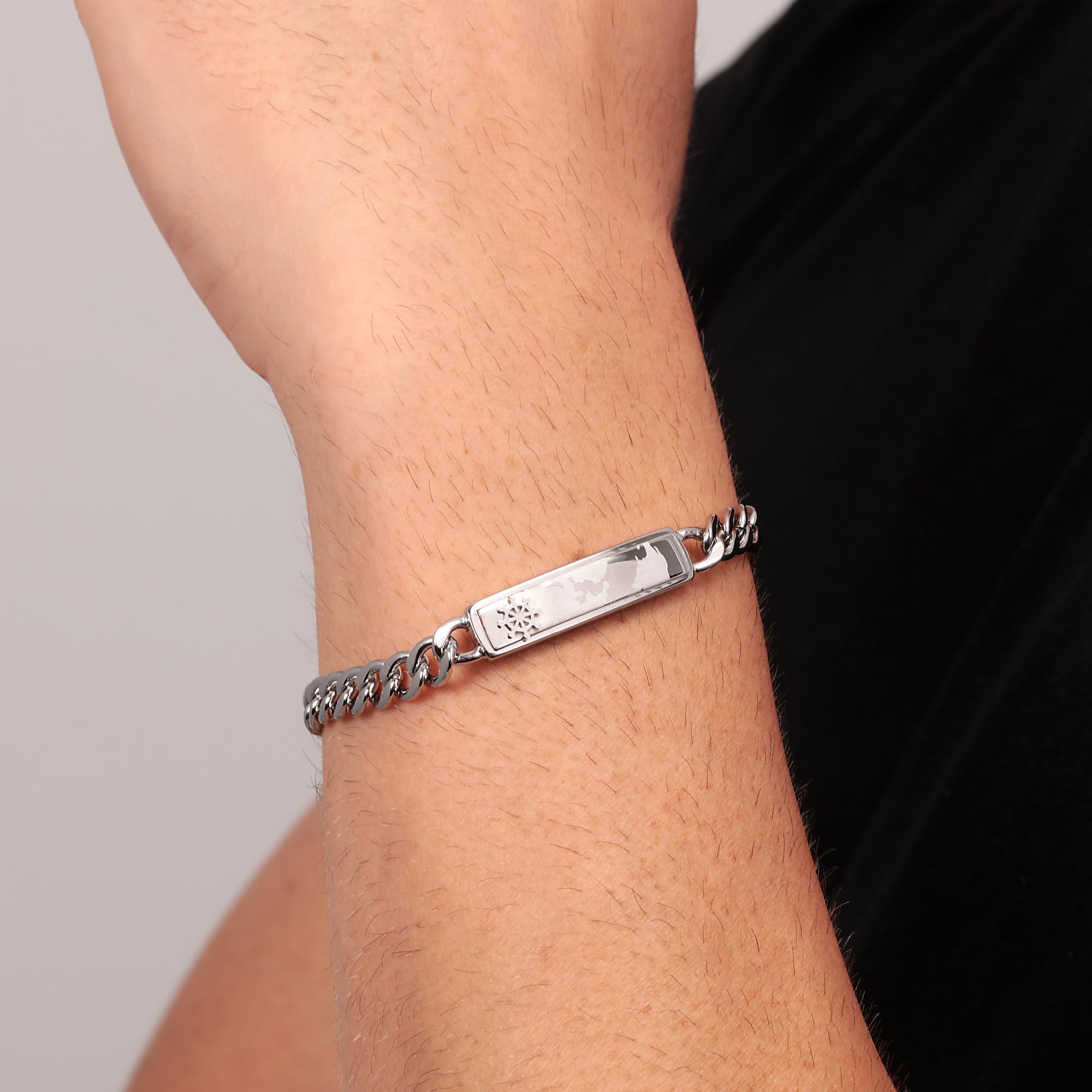 Sector No Limits Bracciale da uomo, collezione marina, in acciaio inox, SAGJ18, 22 cm, acciaio inossidabile