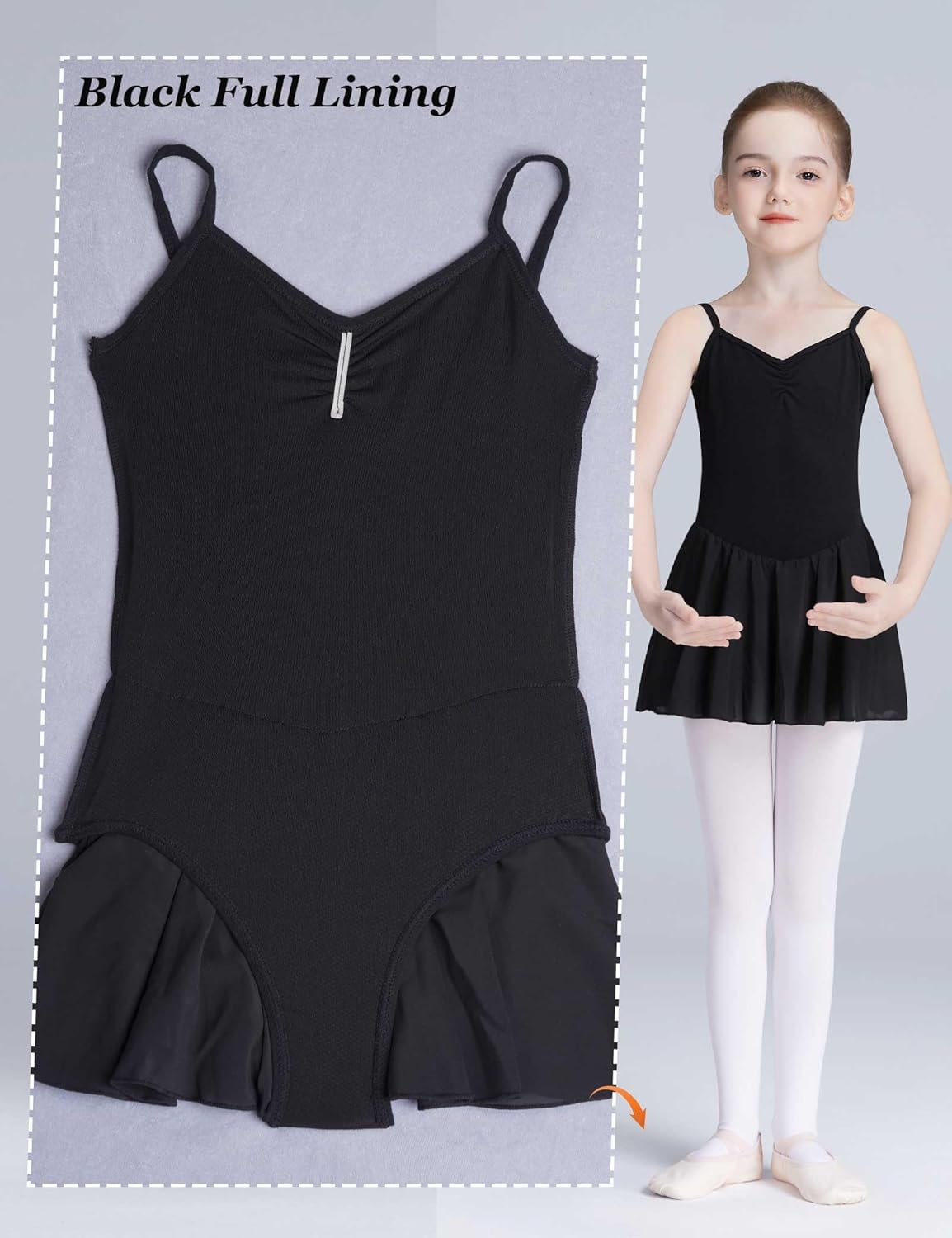 Daydance Skirted Leotards Girls Short Sleeve Leotard Dress for Ballet, Dance - Image 4