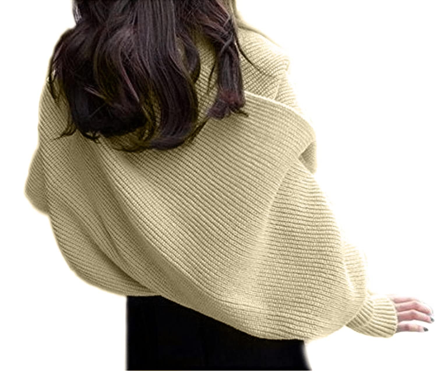 Zedamso Scarf with Sleeves for Women, Knitted Scarf Sweater Wrap