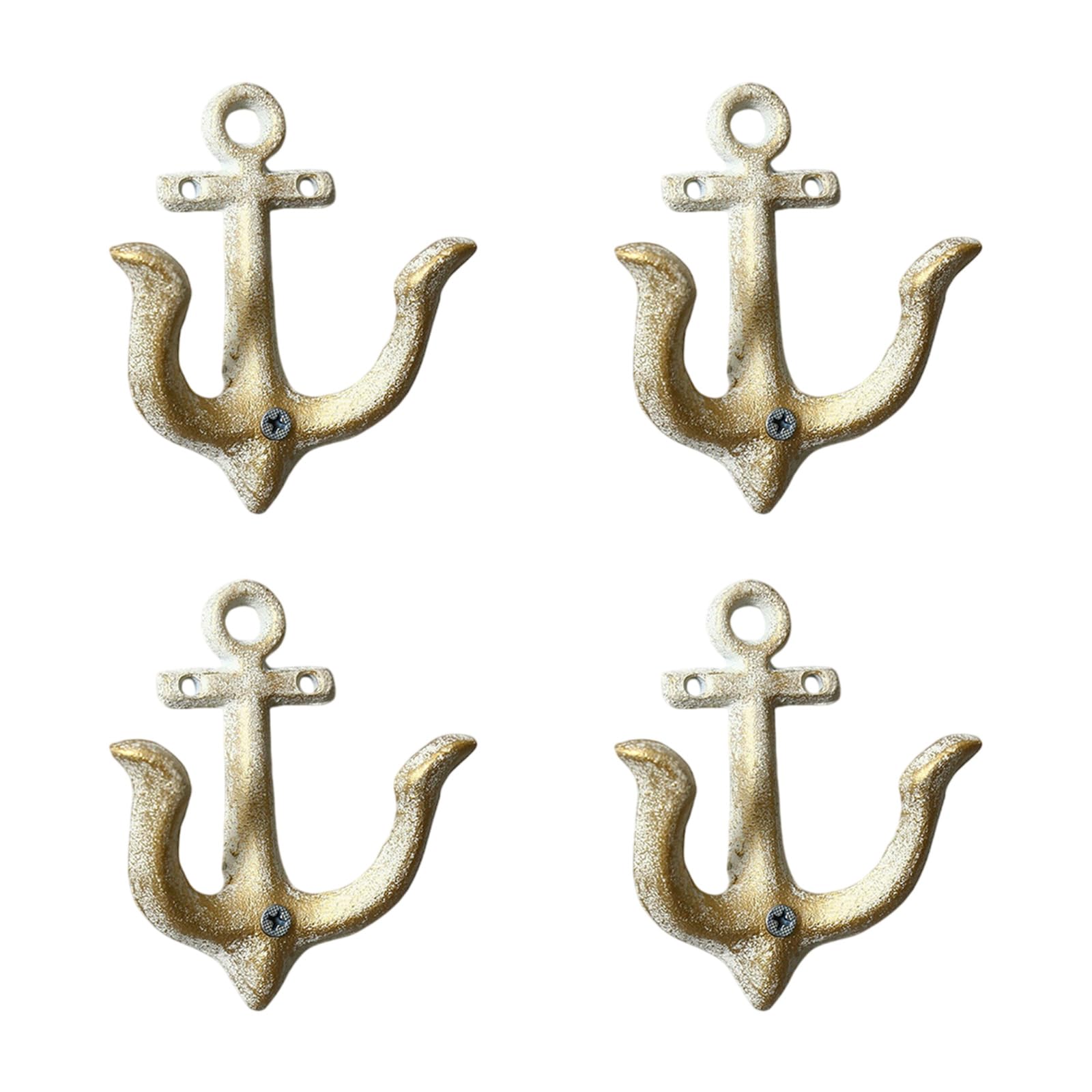 Limtula White Retro Anchors Shape Iron Wall Hook For Bucolic Homes Decors Heavy Duty Hanging Hooks For Coat Bags Party Decoration Heavy Duty Ship Anchors Hook