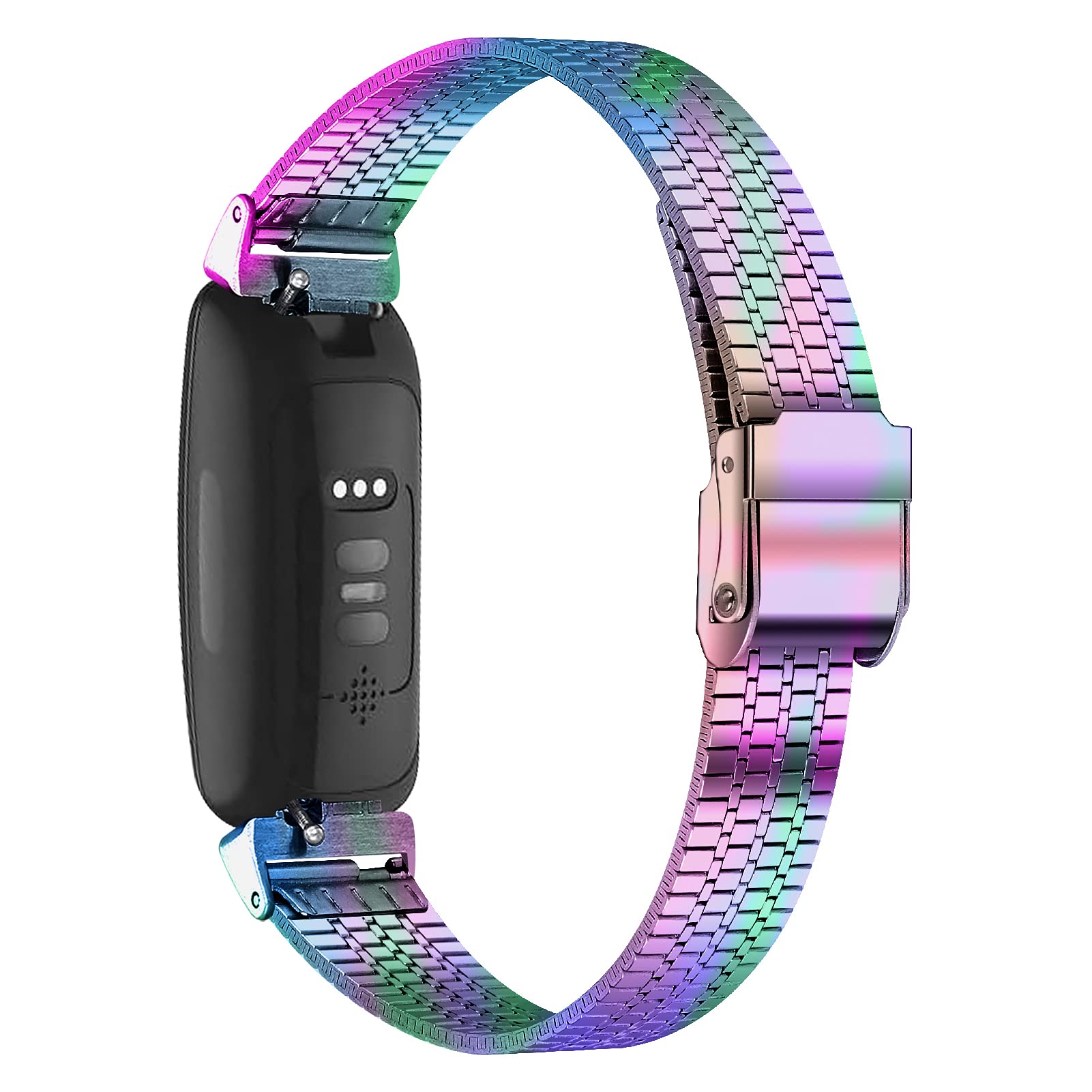 AISPORTS Compatible with Fitbit Inspire/Inspire HR Strap for Women Men, Slim Adjustable Stainless Steel Metal Bracelet Sport Wristband Replacement Strap for Fitbit Inspire/Inspire HR Fitness Tracker