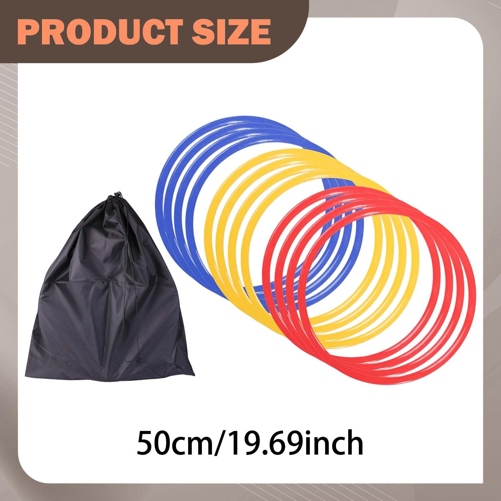 Set di Agilità da 12 Pezzi per Esercizi di velocità, Allenamento del Gioco di Gambe E Dell'equilibrio, Utilizzo Versatile, Inclusa Borsa per Il TR