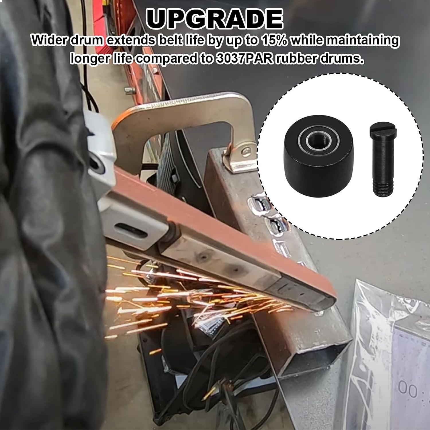 3037PAR Pneumatic Belt Sander Bearing 3037 Pulley Assembly Fits for Astro Pneumatic Tool - Steel - Inc 1,2,3,61-2 Pcs
