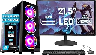 Computador Gamer Blue PC Completo Intel Core i5 8GB HD 1TB GeForce 2GB Monitor 21