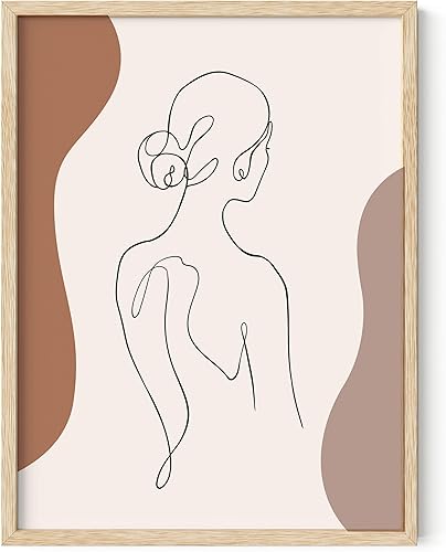 HAUS AND HUES Arte minimalista enmarcado, arte de pared de una lĂnea, pĂłster minimalista enmarcado para pared, arte de pared femenino, arte de pared HAUS AND HUES Arte minimalista enmarcado, arte de pared de una lĂnea, pĂłster minimalista enmarcado para pared, arte de pared femenino, arte de pared