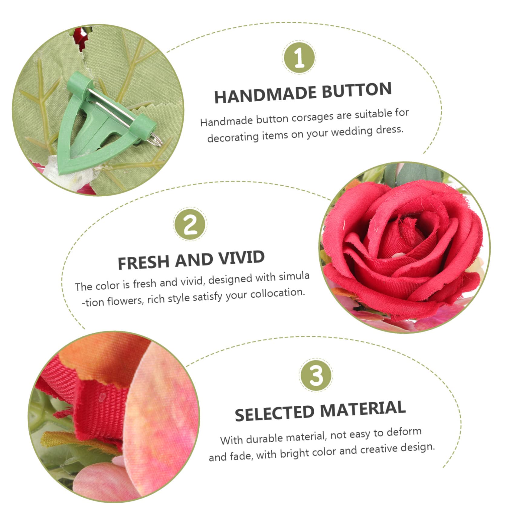 Alipis 10stücke Hochzeits-Boutonniere Aus Kunstblumen Elegante Ansteckblumen Für Bräutigam Und Trauzeugen Vintage Stil Für Hochzeiten Und Festliche Anlässe