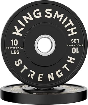 Rubber Coated Bumper Plates Compatible with Standard 2-Inch Barbells Ideal for Strength Training and Olympic Weightlifting