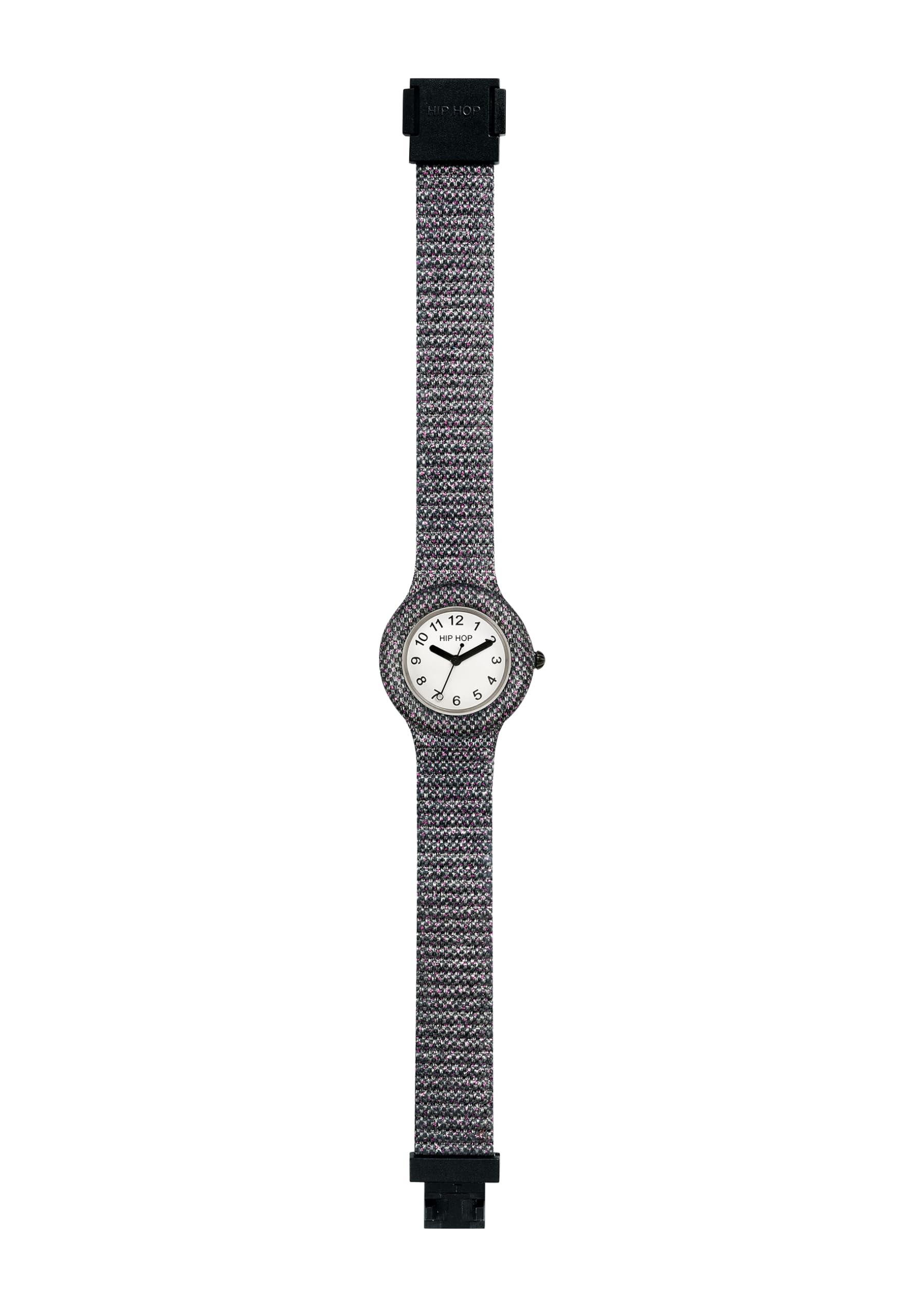 HIP HOP, Collezione Shimmer Crush, Orologio Donna con Lucente Cinturino in Silicone e Tessuto Lurex, Resistente all'Acqua, Movimento al Quarzo, Cassa 32 mm, Idea Regalo Donna